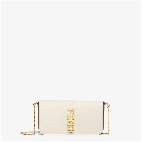 fendi small chain wallet|fendi wallet on chain white.